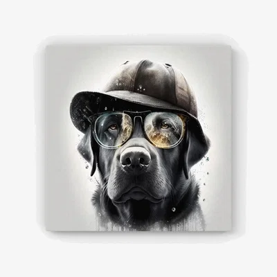 The Range Labrador Retriever Dog HD Metal Print - Neutral / 56cm