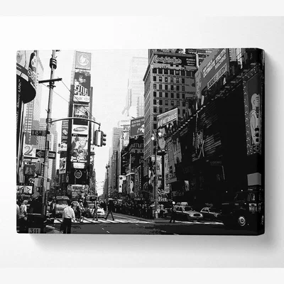 The Range In The Heart Of Tokyo B n W Canvas Print Wall Art - Yellow / 50.8cm