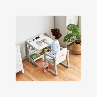 The Range 2 in 1 Toddlers Magnetic Painting Board - Grey