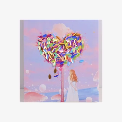 The Range Magical Heart Tree Sequin Embroidery Wall Art Kit - Multi