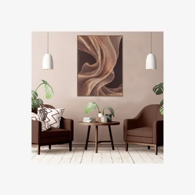 The Range Chocolate Smokey Textured Framed Art
