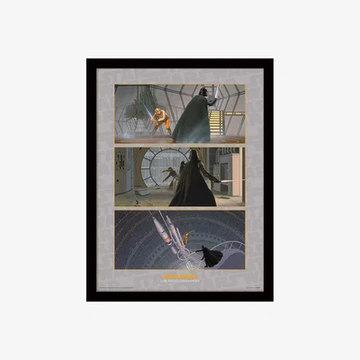 The Range Star Wars (Luke Battles Darth Vader) Framed Print