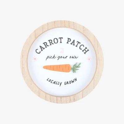 The Range Something Different Carrot Plaque - Black/White