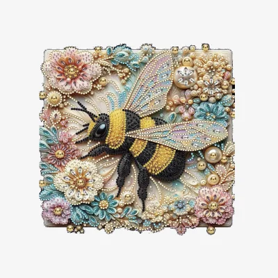 The Range 5D DIY Floral Bumblebee Diamond Painting Kit  - multi