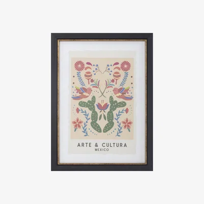 The Range Foiled Pattern Location Framed Art - White