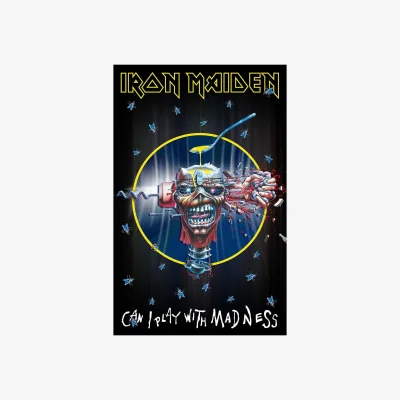 The Range Iron Maiden Can I Play With Madness Textile Poster - Black/Blue/Yellow