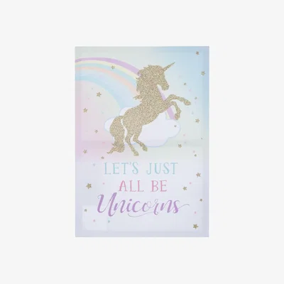 The Range Glitter Unicorn and Rainbow Wall Art