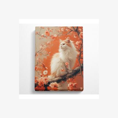 The Range Cat Blossom Canvas Print - Black / 101.6cm