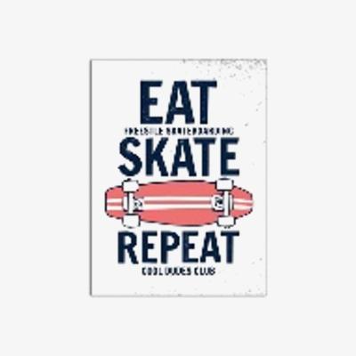 The Range Framed Skateboarding Canvas