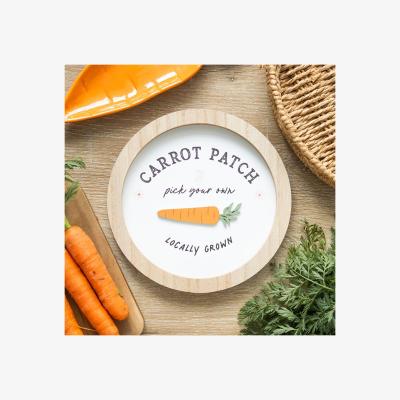 The Range Carrot Patch Round 3D Wall Plaque - 20cm