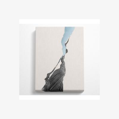 The Range Cliff Torn Canvas Print - Black / 101.6cm