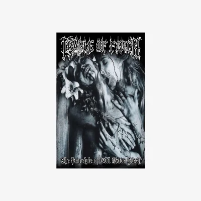 The Range Cradle Of Filth The Principle Of Evil Made Flesh Textile Poster - White/Black