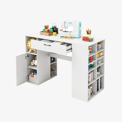 The Range 2-in-1 Artwork Craft Table Sewing Table - White