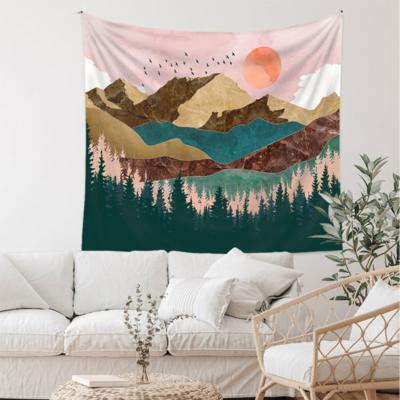 The Range Mountain Scene Hanging Wall Tapestry - Multi-coloured