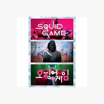 The Range Squid Game Collage Poster - Pink/Blue/Green