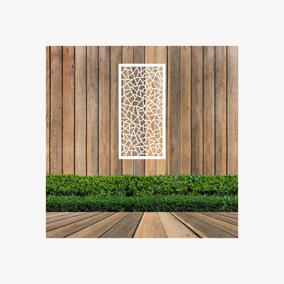 The Range Triangle Mosaic screen Metal Wall Art  - White