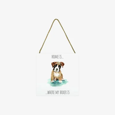 The Range Louise Nisbet (Boxer) Wooden Block - White