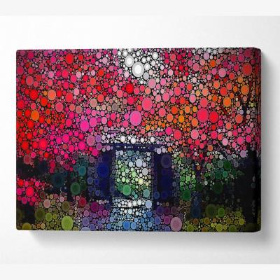 The Range Circles In The Garden Canvas Print Wall Art - Yellow / 50.8cm