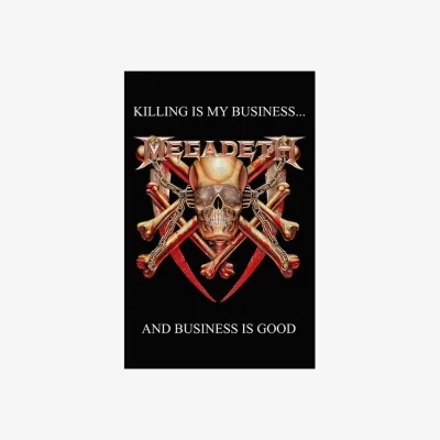 The Range Megadeth Killing Is My Business Textile Poster - Black/Red