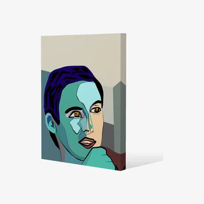 The Range thoughtful boy Canvas Print - Blue / 77cm / 51cm