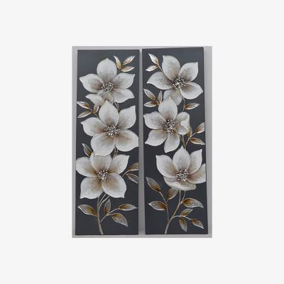 The Range Embellished Dusky Grey Flower Panel