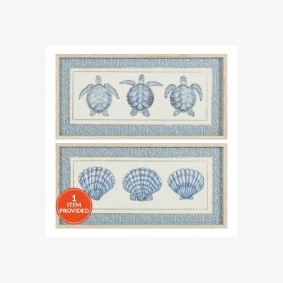 The Range Under the Sea Linen Detail Mount Art