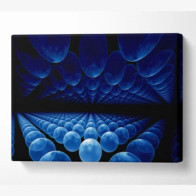 The Range Alien Life Pods Blue Canvas Print Wall Art - Yellow / 101.6cm