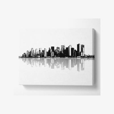 The Range New York City Reflections Canvas Print Wall Art - Yellow / 35.56cm