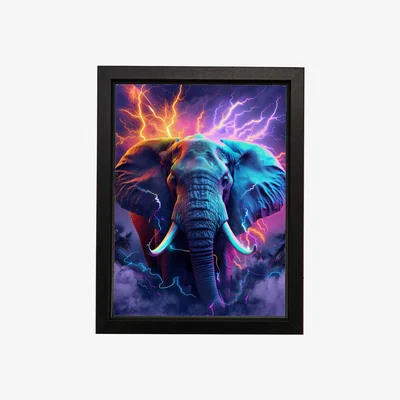 The Range Neon Elephant Metal Wall Art - Silver / 500g
