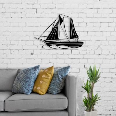 The Range Sail  Wall Art Metal Decorative Object - Black - Black