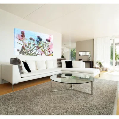 The Range Reaching for the Sky by East Urban Home Graphic Art Wrapped on Canvas - Blue / 46cm