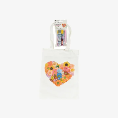 The Range Heart or Flowers Diamond Painting Bag - White