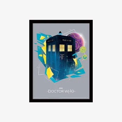 The Range Doctor Who (Geometric Tardis) Framed Print