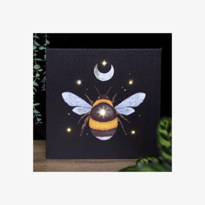 The Range Forest Bee Light Up Canvas 30 cm - Multicolour