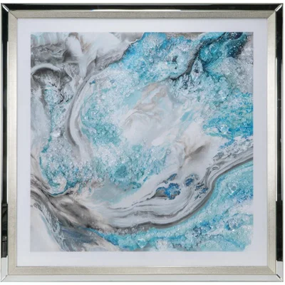 The Range Vibrant Blue Modern Art