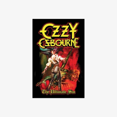The Range Ozzy Osbourne The Ultimate Sin Textile Poster - Black/Red/Yellow