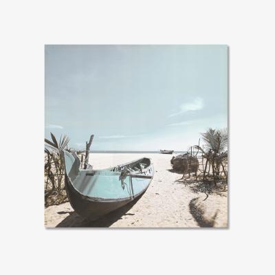 The Range Beach Views Glitter Canvas - Blue
