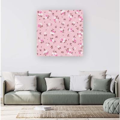 The Range Pretty Pink Flower Pattern Canvas Print - Pink / Small