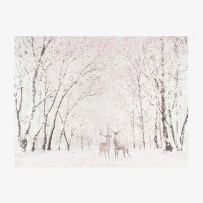 The Range Sequin Snowy Stag Scene 80X60cm