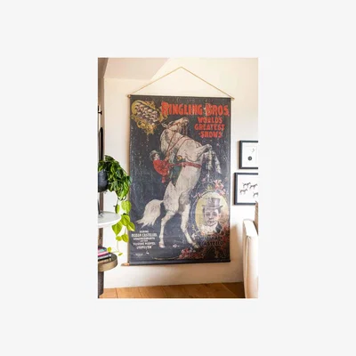 Rockett St George Large Vintage-Style World's Greatest Show Wall Art
