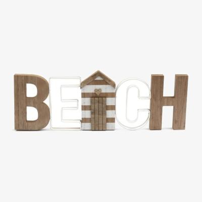 The Range Beach Sign - Brown