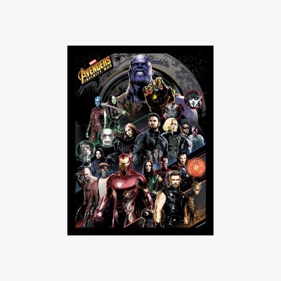 The Range Avengers Infinity War Character Coloured Bands Framed Print