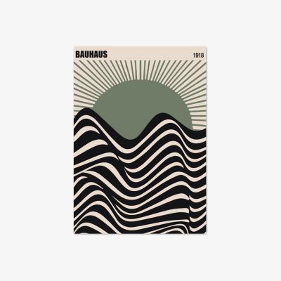 The Range Bauhaus Green Rising Sun Print - Green, Black, Beige