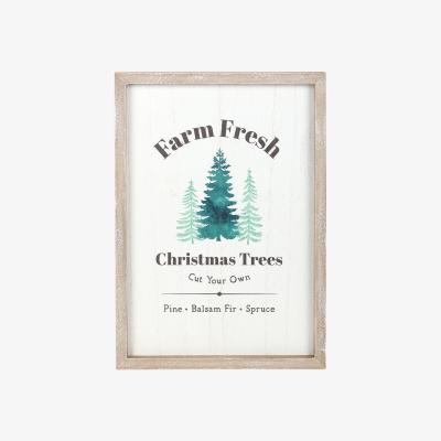 The Range Farm Fresh Christmas Trees Framed Wall Art Print - H35 x W25cm