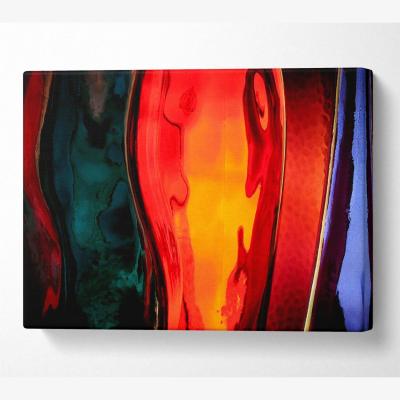 The Range Coloured Bottles Canvas Print Wall Art - Yellow / 35.56cm