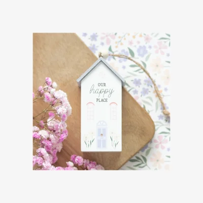 The Range Our Happy Place House Hanging Decoration - Cozy Home Gift - White