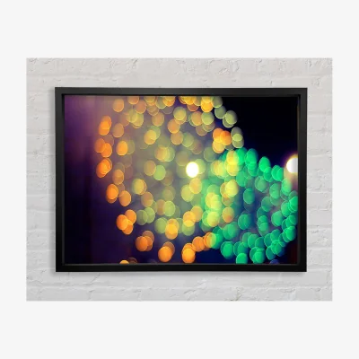 The Range Fireworks Of Light Framed Print Abstract Prints - Black