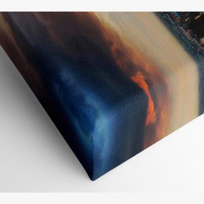 The Range New York City As The Sun Comes Up Canvas Print Wall Art - Yellow / 35.56cm