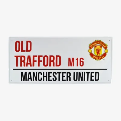 The Range Manchester United FC Metal Street Sign - Red/Yellow