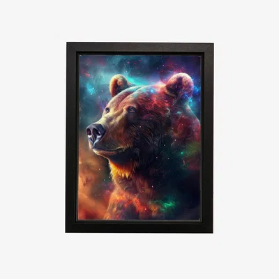 The Range Bear Metal Wall Art Frame - Silver / 500g